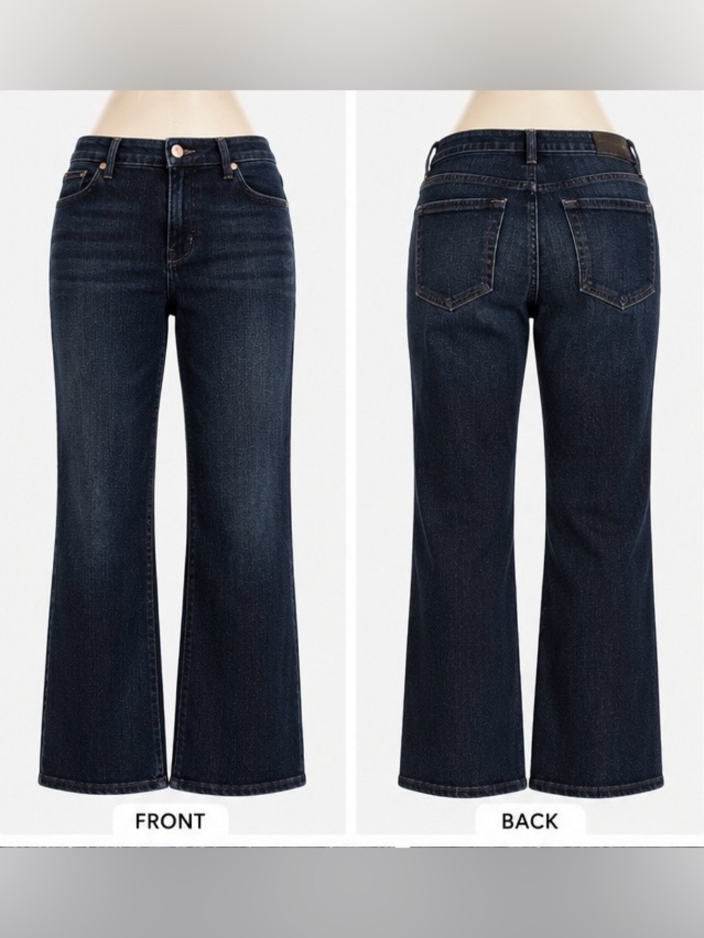 Express Design Studio Size 8 Dark Wash Bootcut Jeans Mid Rise Stretch